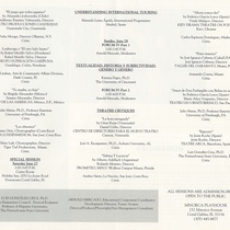 Program for the festival, International Hispanic Theatre Festival / Festival Internacional de Teatro Hispano VII