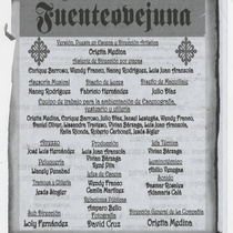 Program for the theatrical production, Fuenteovejuna