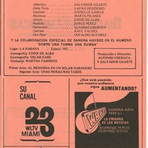 Playbill for the productions, "Se alquilan señoritos"and "Un velorio de Pachencho"