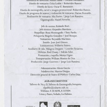 Program for the production "Decamerón"