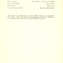 Program for the theatrical production, Electra Garrigó