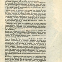 Program for the theatrical production, En tiempos de Don Regino