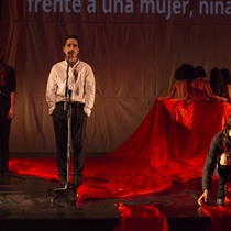 Photographs of the theatrical production, Padre nuestro