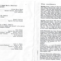 Program for the theatrical production, Street Sense