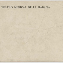 Program for the production, "Un viaje entretenido (Teatro Musical de La Habana)