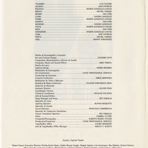 Program for the production, "Los Fantasmas de Tulemón"