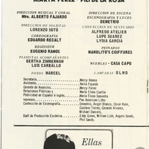 Program for the production, "La viuda alegre" (The merry widow)