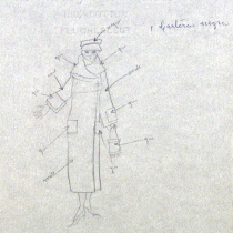 Costume design for the theatrical production, Las vacas gordas