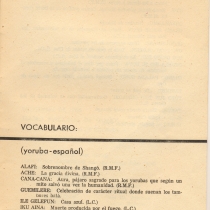 Program for the theatrical production, Shangó de Ima