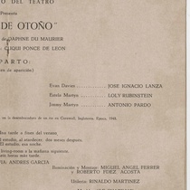 Program for the production, "Marea de otoño"