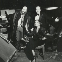 Randy Barceló, Manuel Martín Jr., and Ilka Tanya Payán at Teatro Duo's new space, New York, 1984