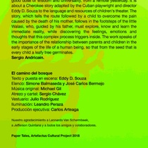 Program for the theatrical production, El camino del bosque