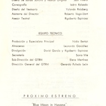 Program for the theatrical production, La Celestina