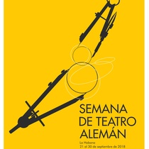 Poster for the theatrical festival, 8va Semana de Teatro Alemán