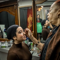 Photographs of the production, "La noche de las tríbadas".