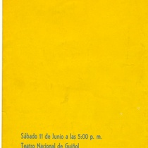 Program for the theatrical production, Pequenos conciertos