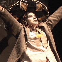 Photographs of the theatrical production, El enano en la botella