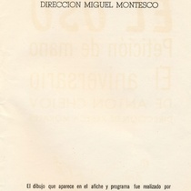 Program for the theatrical production, Doña Rosita la soltera