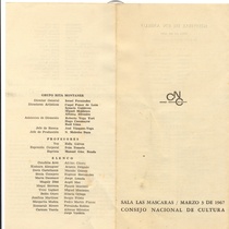 Program for the theatrical production, Historia de un anillo y escandalo en Puerto Santo