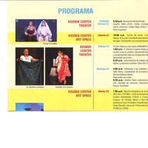 Program for the theater festival, Segundo Festival Internacional de Teatro Casandra