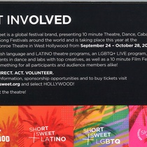 Program for the theatrical festival, Short+Sweet Hollywood