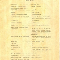 Program for the theatrical production, Blanca nieves