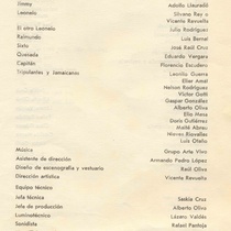 Program for the theatrical production, El travieso Jimmy, Bodas de sangre, Contigo pan y cebolla