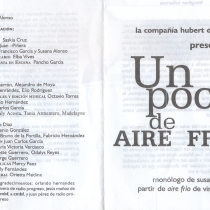 Program for the production, "Un poco de aire frío"