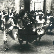 Photographs of the theatrical production, El 23 se rompe el corojo (Santiago de Cuba, 1974)