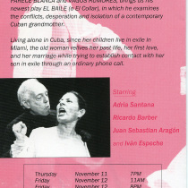 Program for the theatrical production, El baile