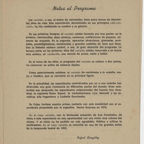 Program for the production, "En el viejo varietés (Teatro Musical de La Habana)