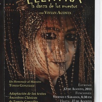 Program for the theatrical production, Elektra: la danza de los muertos