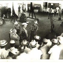 Photographs of Teatro Escambray celebrating the Trimester of Victory