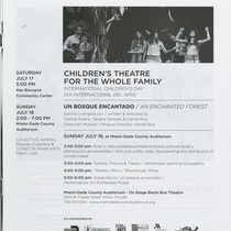 Program for the festival, 35th International Hispanic Theatre Festival of Miami