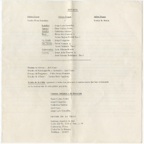 Program for the theatrical production, Así es (si así os parece)