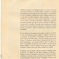 Program for the theatrical production, Doña Rosita la soltera