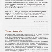 Program for the theatrical production, El tiempo de las mandarinas (large)