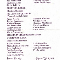 Program for the theatrical production, Pous y el musical