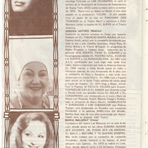 Program for the theatrical production, Santa Camila de la Habana Vieja