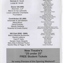 Program for the production, "The Cuban Spring" 