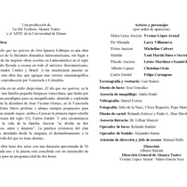 Program for the theatrical production, El día que me quieras