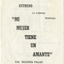 Playbill for the production, "Melocotón en almibar" 