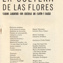 Program for the theatrical production, Doña Rosita la soltera