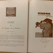 Program for the theatrical production, Knock ou Le Triomphe de la Médecine