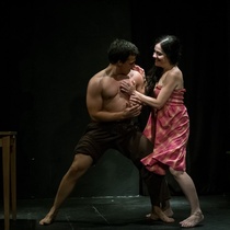 Photographs of a rehearsal, "Fango"