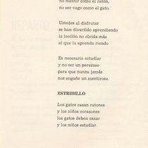 Program for the theatrical production, El gato simple