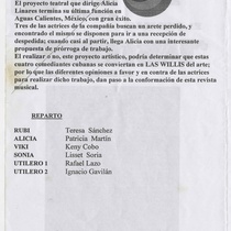 Program for the production, "Las Willis" (Compañía Musical Habana)