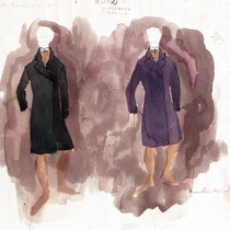 Costume Design Drawings (21-40) for the production, "Oh, la gente"