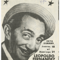 Playbill for the production, "¡Cosa más grande, chico"