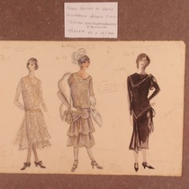 Costume designs for the theatrical production, Vestido de nocia